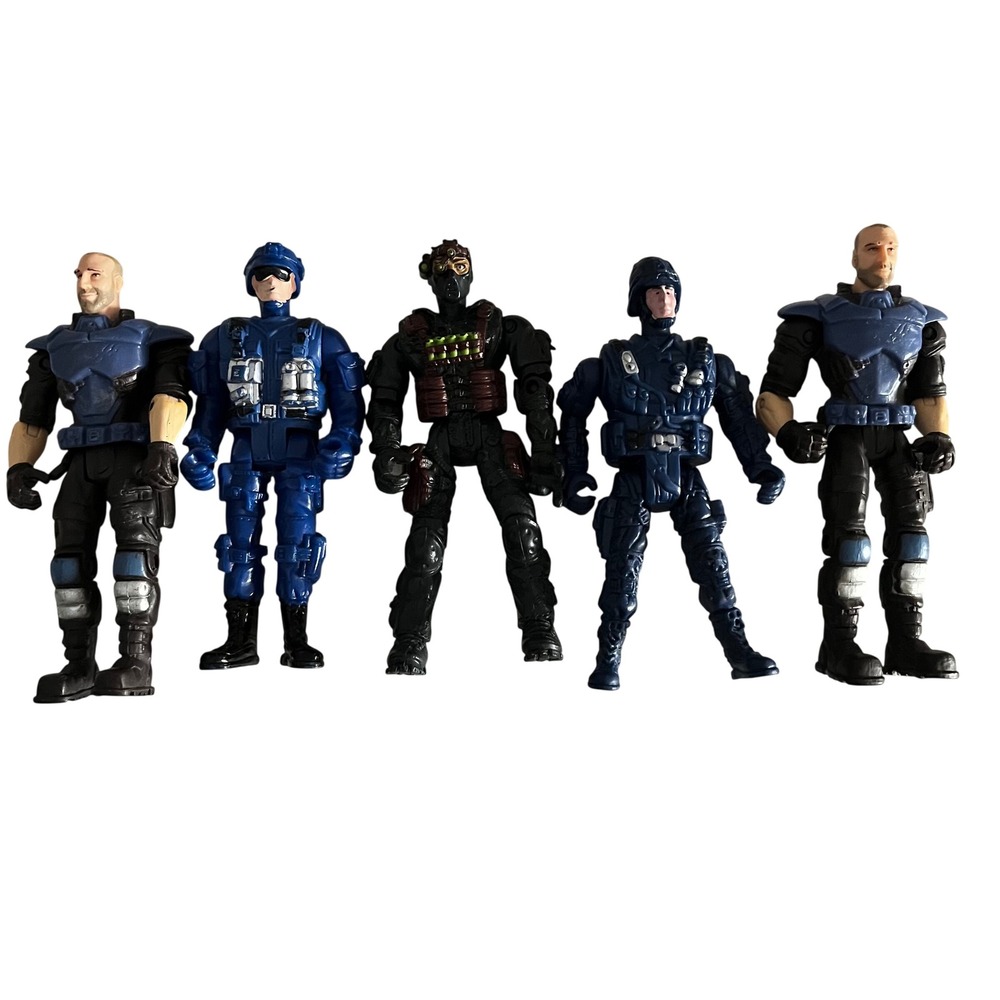 Chap Mei Military Action Figure Lot 5pc Tactical Soldier Toys Army Men‎